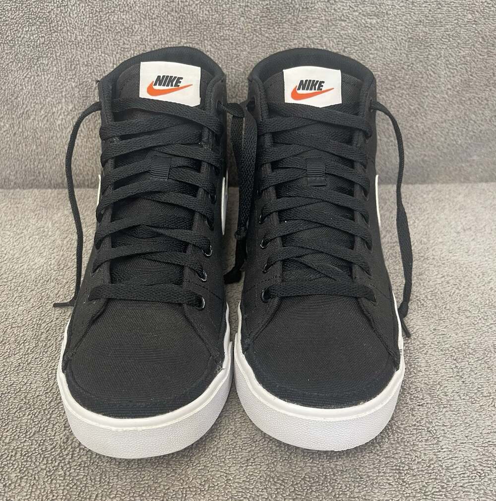 Nike Court Legacy Canvas Mid Black White Size 9